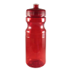 Red Clear PET 24 oz. Bike Style Sports Bottle with Push Pull Lid