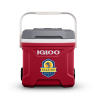 IGLOO LATITUDE 16 QUART ROLLER COOLER (Industrial Red and Meteorite White)