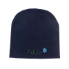 Stock Beanie with Embroidery 5K Stitches No Cuff (Navy)