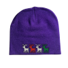 Stock Beanie with Embroidery 5K Stitches No Cuff (Purple)