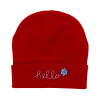 Stock Beanie with Embroidery 5K Stitches with Cuff (Dark Red)