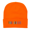 Stock Beanie with Embroidery 5K Stitches with Cuff (Hot Orange)