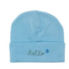 Stock Beanie with Embroidery 5K Stitches with Cuff (Light Sky Blue)