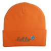 Stock Beanie with Embroidery 5K Stitches with Cuff (Orange Crush)