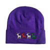 Stock Beanie with Embroidery 5K Stitches with Cuff (Purple)