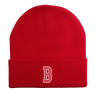 Stock Beanie with Embroidery 5K Stitches with Cuff (Red)