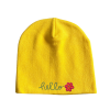 Stock Beanie with Embroidery 10K Stitches No Cuff (Artic Yellow)