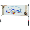 Outdoor Advertising Banner System with Ground Stakes - 8'