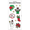 White Paper Christmas Holiday Sticker Sheet (Snowman/ Snow Angel)