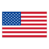 White Vinyl U.S. Flag Removable Adhesive Decal (1 7/16
