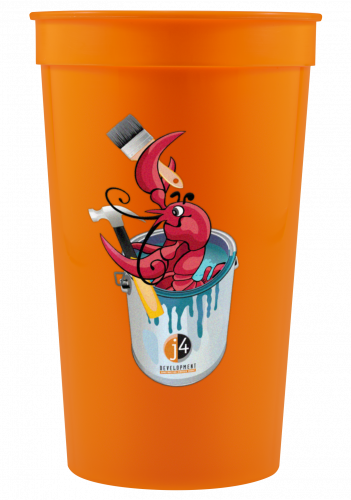 22 oz Stadium Cup - Orange - Digital