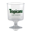 8 oz Clear Fluted Plastic Footed Wine Cup - Tradition