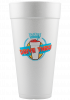24 oz Foam Cup - White - Digital