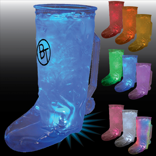 20 Oz. Plastic 1 Light, Light-Up Cowboy Boot Mug