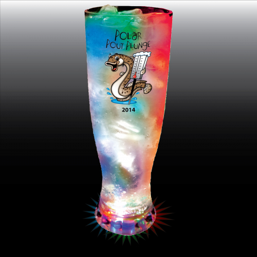 22 Oz. Plastic 3 Light, Light-Up Pilsner Glass