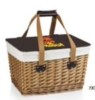 Canasta Willow Basket w/Removable Lid and Double Handles