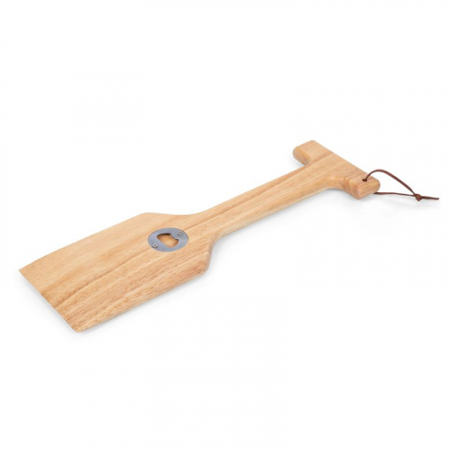 Hardwood BBQ Grill Scrapper with bottle opener