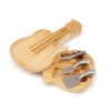 Guitar Shaped Cutting & Cheese Board w/ 3 Wine & Cheese Tools