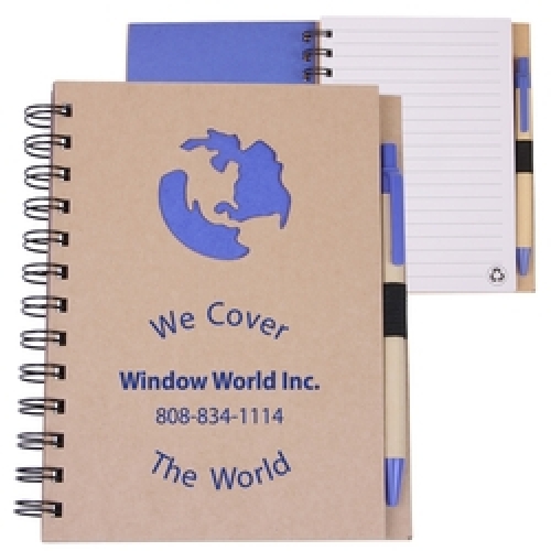 EcoShapes Recycled Die Cut Notebook: Globe