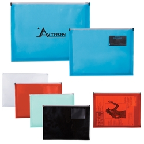 Polypropylene Zip Closure Envelope with Business Card Slot