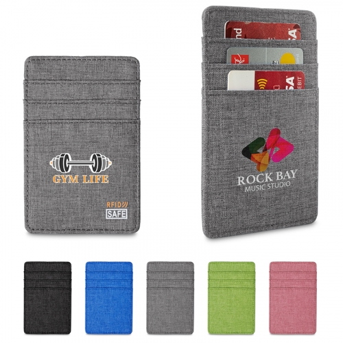 Heathered RFID Wallet with 6 Card Pockets