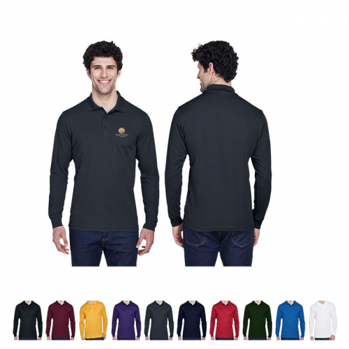 Core 365® Men's Pinnacle Performance Long-Sleeve Piqué Polo