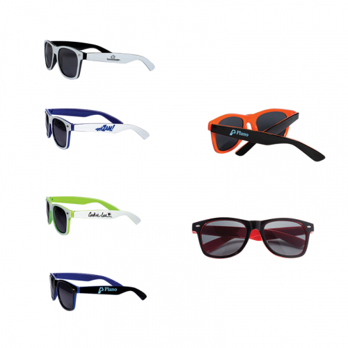 Two-Tone Glossy Sunglasses