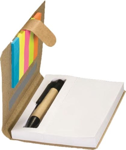 Eco Stowaway Sticky Jotter with Pen