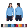 Harriton® Ladies' Easy Blend Long-Sleeve Twill Shirt with Stain-Release