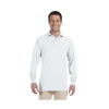 Jerzees® Adult 5.6 oz. SpotShield™ Long-Sleeve Jersey Polo - White