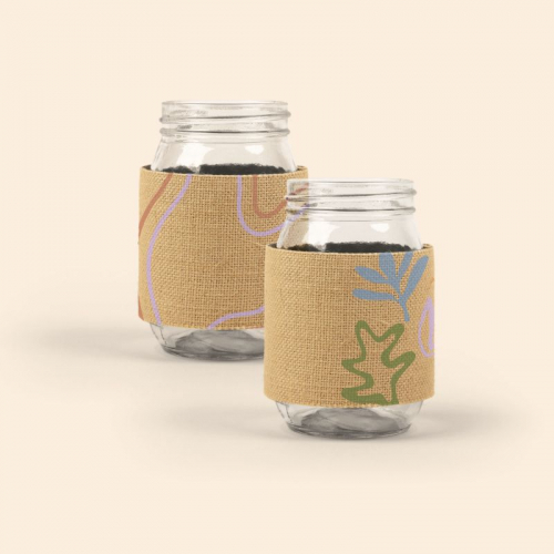 Burlap Jar Sleeve