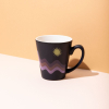 12 Oz. Matte 2-Tone Ceramic Latte Mug (Black/ White)