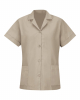 Women's Loose Fit Short Sleeve Button Smock