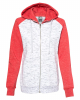 Women's Mélange Fleece Colorblocked Full-Zip Sweatshirt - 8679