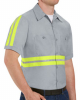 Enhanced Visibility Industrial Work Shirt Long Sizes