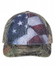 Camo With Flag Sublimated Front Panels Cap