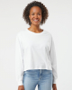Women's Cotton Jersey Long Sleeve Crop Tee - 1176