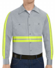 Enhanced Visibility Long Sleeve Cotton Work Shirt - Tall Sizes - SC30ET