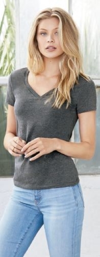 Women's Jersey Deep V-Neck Tee