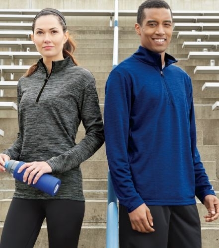 Striated Quarter-Zip Pullover