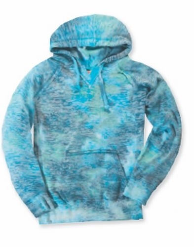 Women's Courtney Burnout V-Notch Hooded Sweatshirt