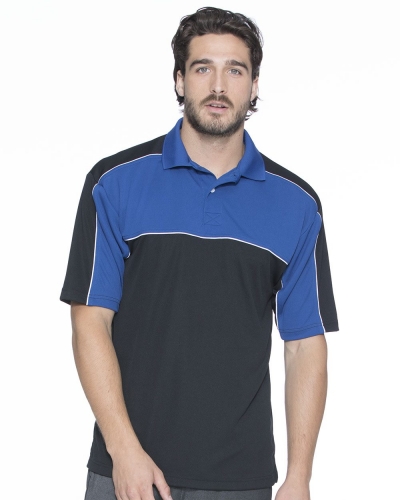 Daytona Racing Colorblocked Moisture-Free Mesh Polo