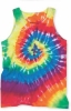 Multi-Color Spiral Tie-Dyed Tank Top
