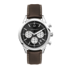 WC3055 34MM STEEL SILVER CASE, CHRONOGRAPH MVMT, BLACK DIAL, DTE DISPLAY, LEATHER STRAP, FLAT MINERAL CRYST