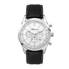 WC3064 42MM STEEL SILVER CASE, CHRONOGRAPH MVMT, WHITE DIAL, DTE DISPLAY, LEATHER STRAP, FLAT MINERAL CRYST