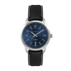 WC5117 33MM  METAL SILVER CASE, 3 HAND MVMT, BLUE DIAL, DTE DISPLAY, LEATHER STRAP, FLATM MINERAL CRYSTAL,