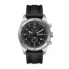 WC6502 42MM STEEL MATTE SILVER CASE, CHRONOGRAPH MVMT, BLACK DIAL, DTE DISPLAY, SILICONE STRAP, FLAT MINERA