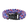 Red, White & Blue Paracord Bracelet with Whistle