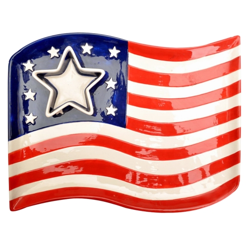 STARS & STRIPES CHIP AND DIP PLATTER