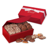 English Butter Toffee & Pecan Turtles in Red Magnetic Closure Box